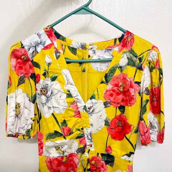 Parker Minna Lemon Wildflower print cotton dress. - Picture 13 of 15